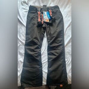 Gsou Snow Unisex Black Snow Pants Ski Bib